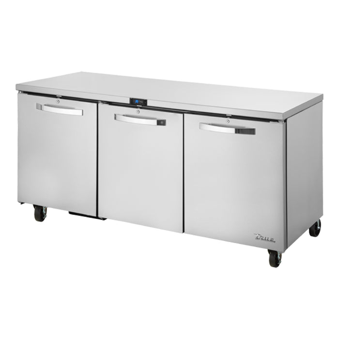True TUC-72-ADA-HC~SPEC3 72" ADA Compliant Solid 3-Door Undercounter Refrigerator