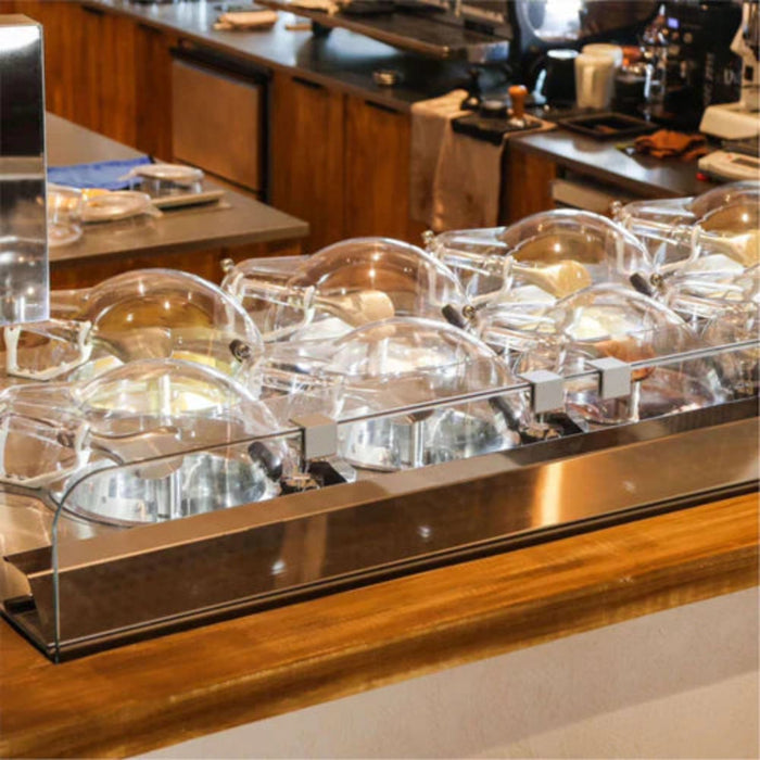 Top Churn 8-Pot  Floor Commercial Ice Cream Maker and Refrigerated Display - V8