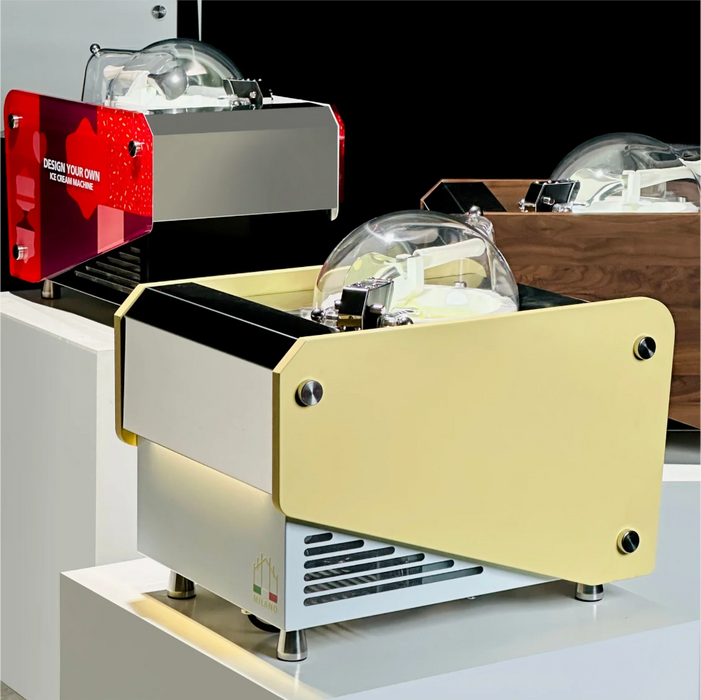 Top Churn Single Pot Countertop Commercial Ice Cream Machine and Display - V1 Milano