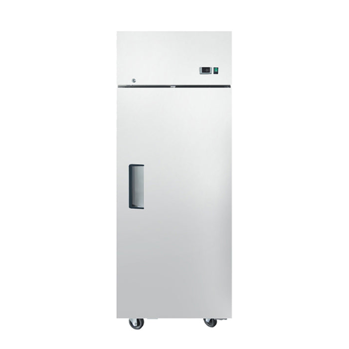 EconoCold 29" Single Solid Door Stainless Steel Reach-In Refrigerator - U-19R-HC