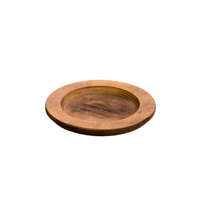 Lodge U3RP 6.5" Round Walnut Wood Underliner