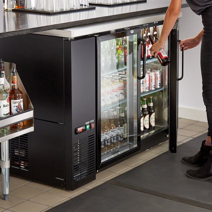 Econocold 48" Two Glass Door Back Bar Refrigerator - UBB-24-48GSS-HC