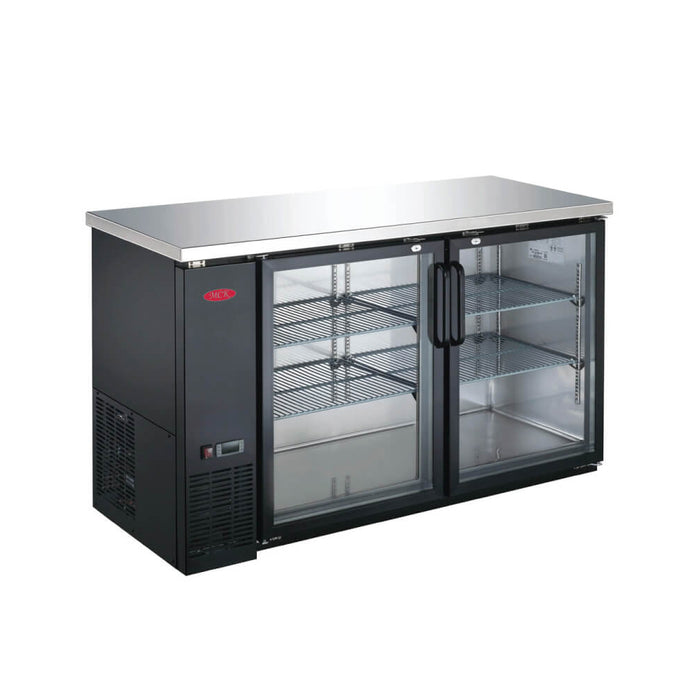Econocold 72" Three Glass Door Back Bar Refrigerator - UBB-24-72GSS-HC