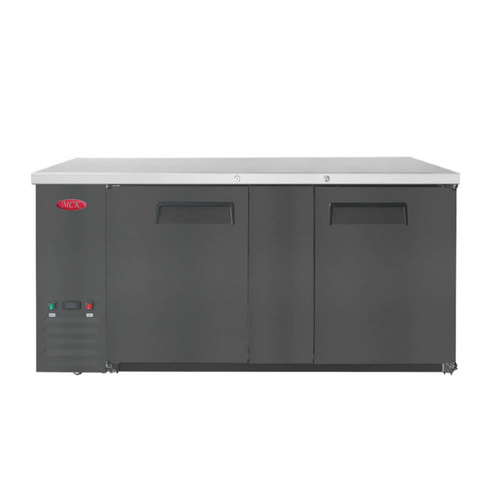 Econocold 72" Two Solid Door Back Bar Refrigerator - UBB-24-72-HC