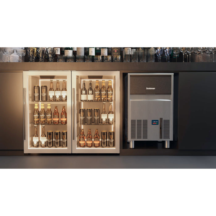 Scotsman UC0918GAX-1 18" Air-Cooled Undercounter Self-Contained Ice Machine with Storage - 95 Lbs.