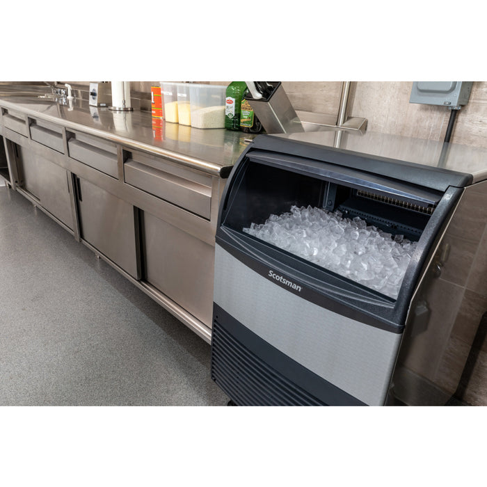 Scotsman UC2724SAX-1 24" Air Cooled Undercounter Self-Contained Small Cube Ice Machine with Storage - 282 Lbs.