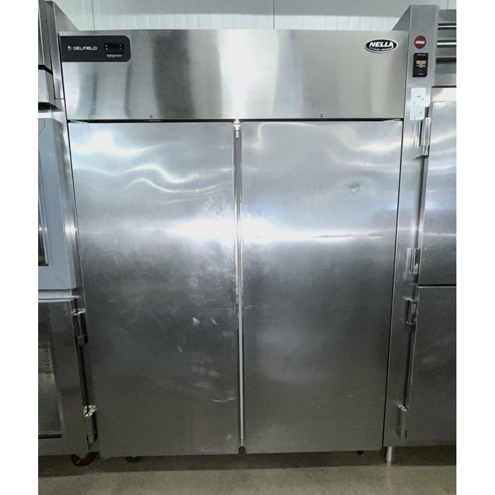 (USED) Delfield GBR2P-S-M481 55" 2-Section Solid Door Reach-In Refrigerator