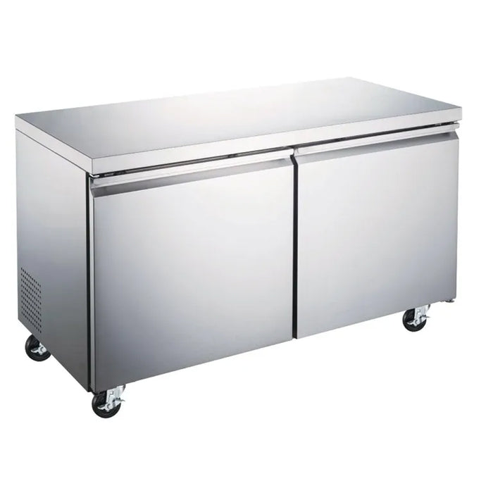 Econocold 48" Solid 2-Door Undercounter Refrigerator - 12 Cu. Ft. - UUC-48R-HC