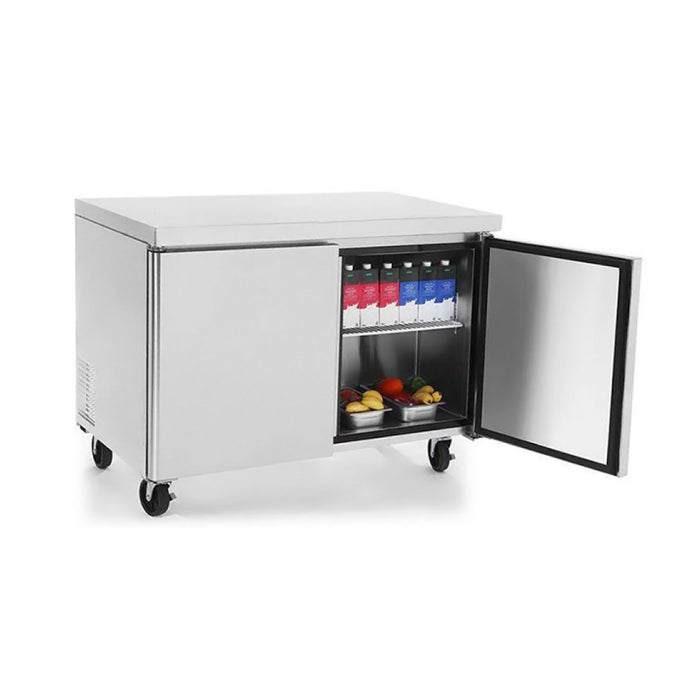 Econocold 48" Solid 2-Door Undercounter Refrigerator - 12 Cu. Ft. - UUC-48R-HC