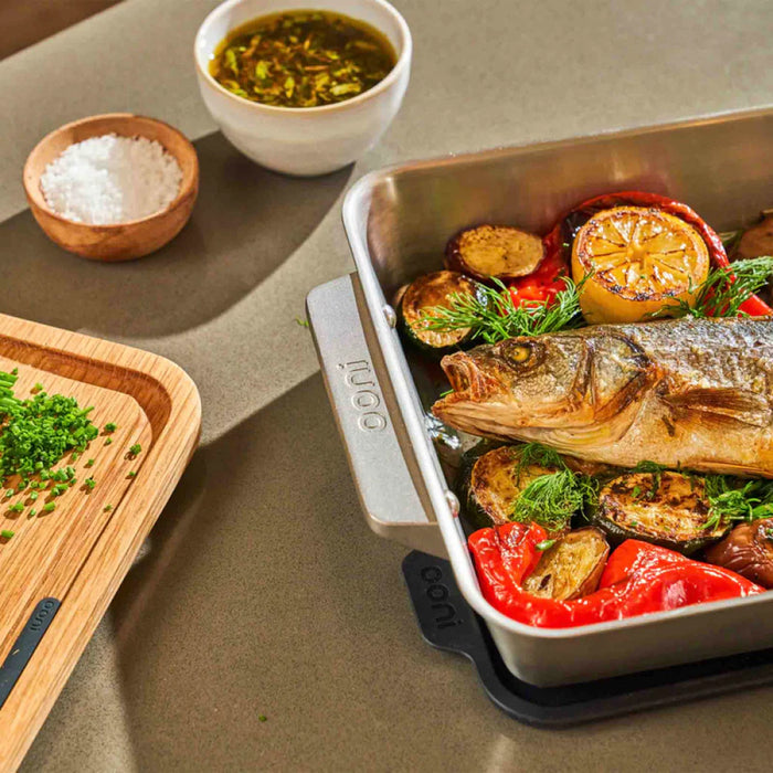 Ooni 15" x 10" Stainless Steel Medium Roasting Pan with Handles - UU-P2A300