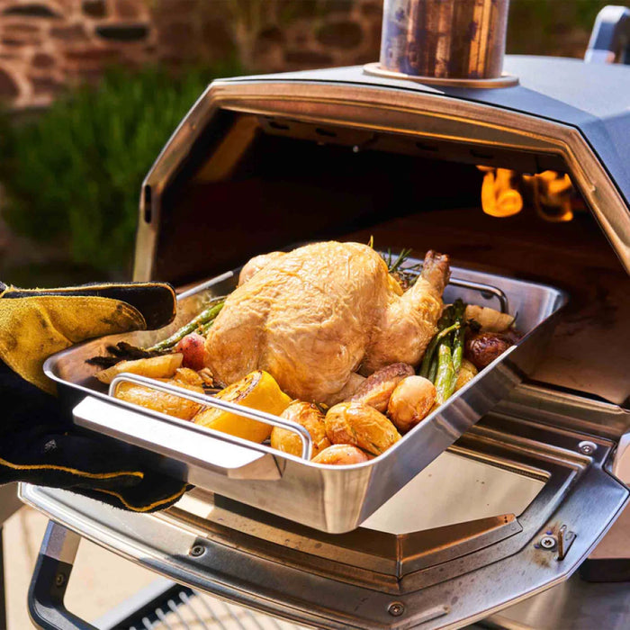 Ooni 15" x 10" Stainless Steel Medium Roasting Pan with Handles - UU-P2A300