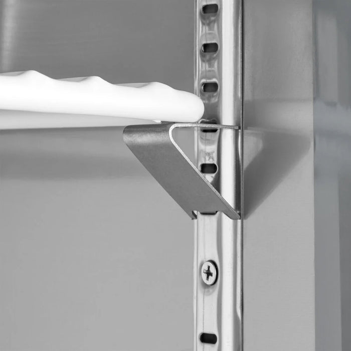 Econocold 48" 2-Door Stainless Steel Worktop Refrigerator - 12 Cu. Ft. - UWT-48R-HC