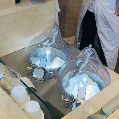 Top Churn 2-Pot  Floor Commercial Ice Cream Maker and Refrigerated Display - V2