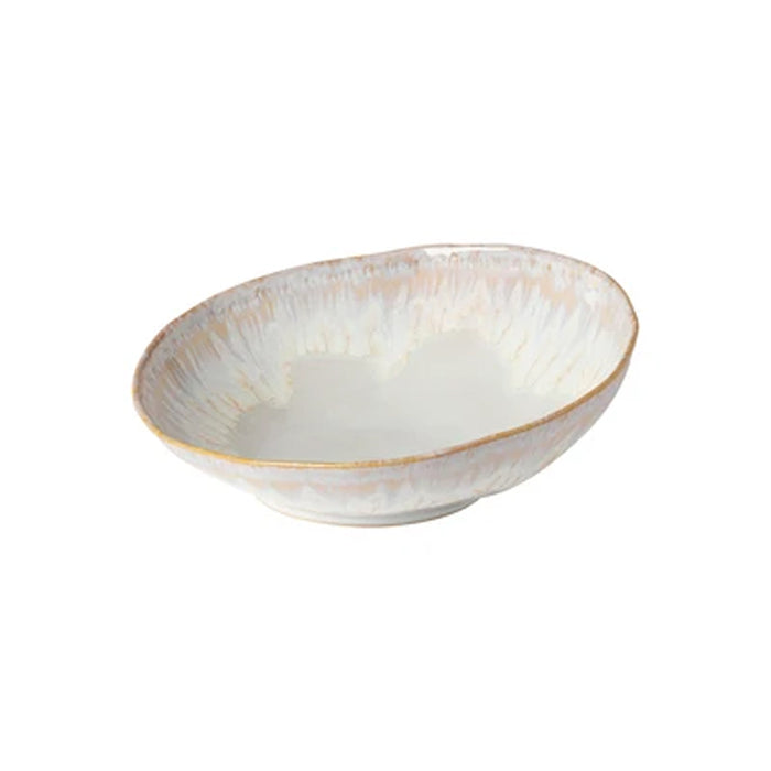 Costa Nova 24.37 Oz. Brisa Salt White Round Stoneware Serving Bowl - 6/Case - VAP241-SAL