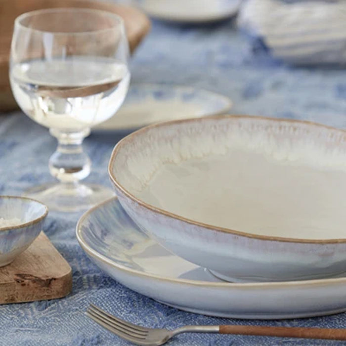 Costa Nova 24.37 Oz. Brisa Salt White Round Stoneware Serving Bowl - 6/Case - VAP241-SAL