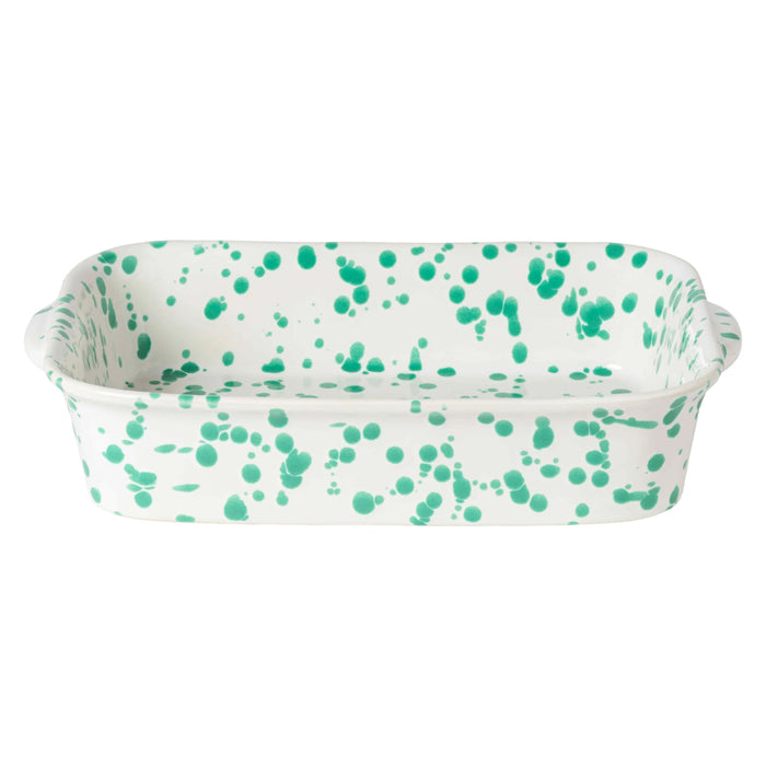 Costa Nova 13.75" x 9.5" Rafaela Rectangular Sage Green Stoneware Baking Dish - VAR351-SAG