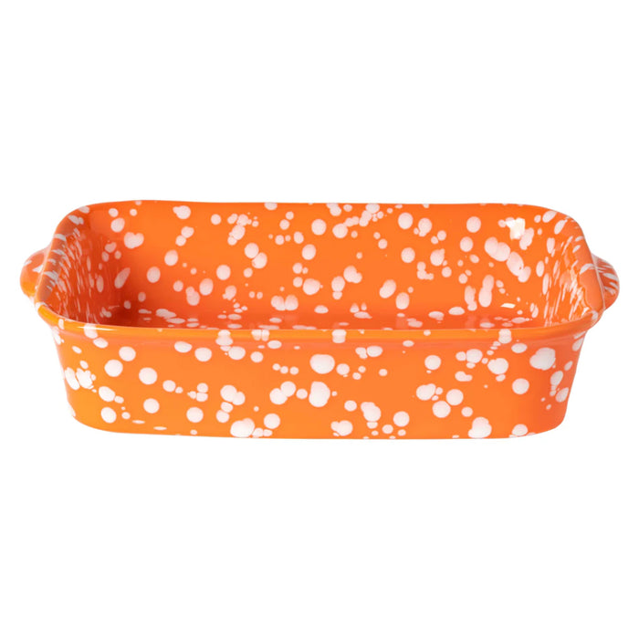 Costa Nova 13.75" x 9.5" Rafaela Rectangular Tangerine Stoneware Baking Dish - VAR351-TAN