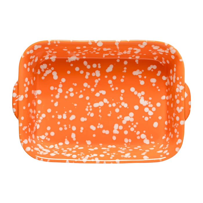 Costa Nova 13.75" x 9.5" Rafaela Rectangular Tangerine Stoneware Baking Dish - VAR351-TAN