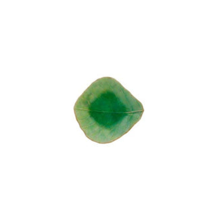 Costa Nova 4.37" x 4" Riviera Tomate Green Dip Dish Leaf - 6/Case - VEP111-TMT