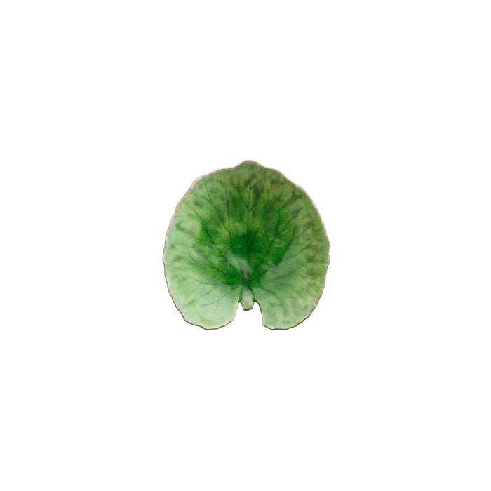 Costa Nova 6.87" x 6.75" Riviera Tomate Green Stoneware Alchemilla Leaf Plate - 6/Case - VEP181-TMT
