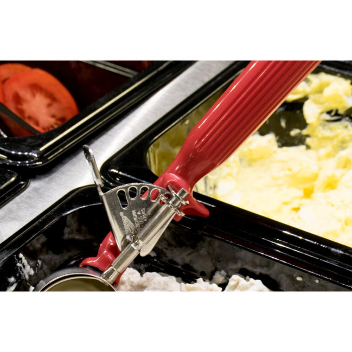 Vollrath 47145 1.33 Oz. Jacob's Pride #24 Red Thumb Disher