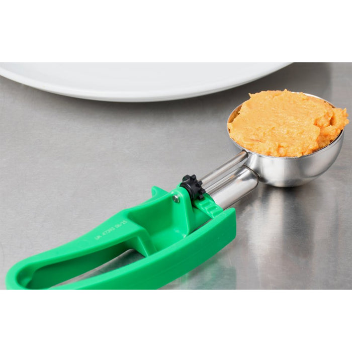 Vollrath 47393 2.8 Oz. Jacob's Pride #12 Green Squeeze Disher