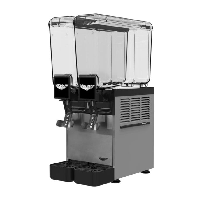 Vollrath VBBC2-37-A 4 Gal. Double Tank Refrigerated Beverage Dispenser with Agitator Circulation