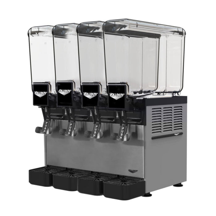 Vollrath VBBC4-37-A 8 Gal. Quadruple Tank Refrigerated Beverage Dispenser with Agitator Circulation