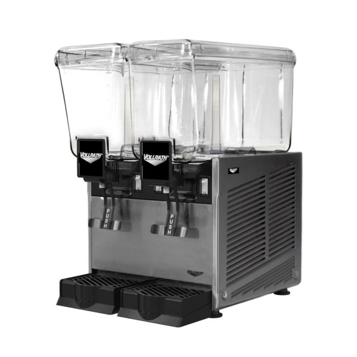 Vollrath VBBD2-37-F 6 Gal. Double Tank Refrigerated Beverage Dispenser with Fountain Spray Circulation