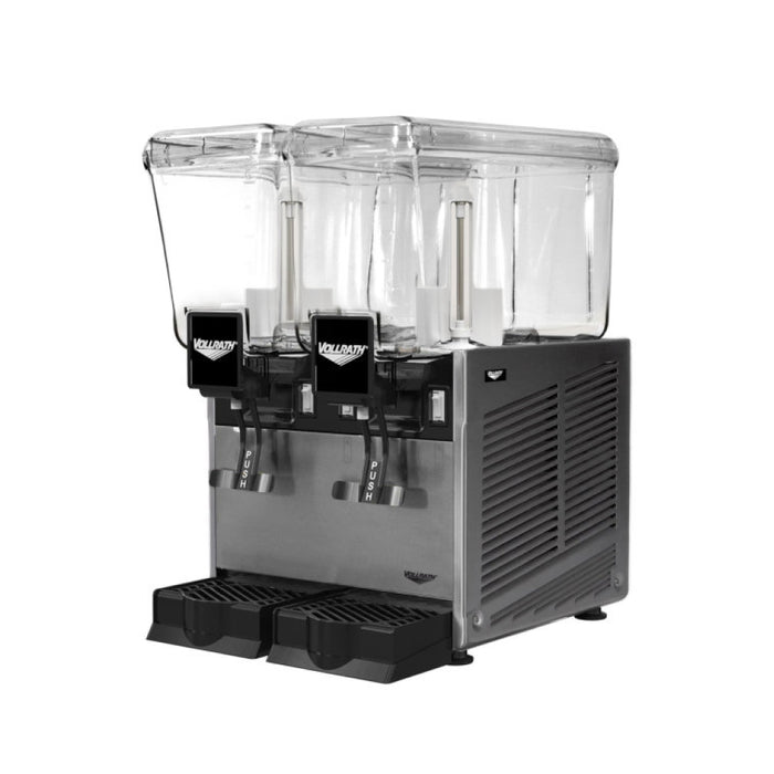 Vollrath VBBD2-37-S 6 Gal. Double Tank Refrigerated Beverage Dispenser with Stirring Paddle Circulation