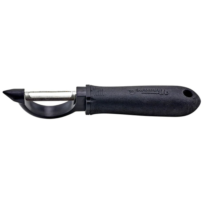 Winco VP-304 7.5" Straight Peeler with Serrated Edge and Soft Grip Handle