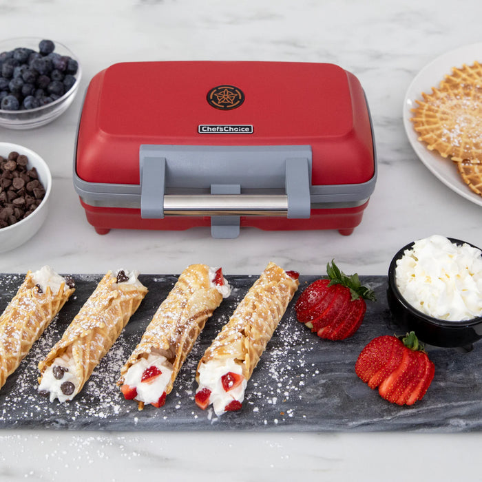 Chef’s Choice WACC34SS13 Pizzelle Waffle Maker - Red