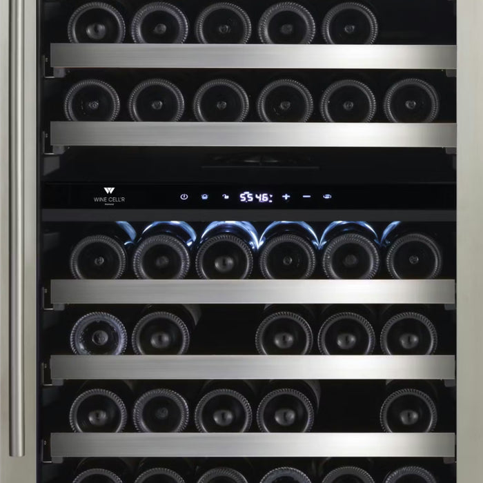 Wine Cell'R WC166SSDZ7 23.5" Dual Zone Temperature Wine Cabinet - 166 Bottles