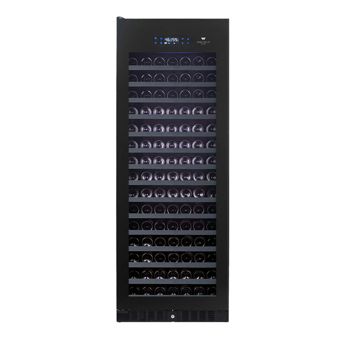 Wine Cell'R WC194FGB7 26" Black Single Zone Temperature Wine Cabinet - 194 Bottles