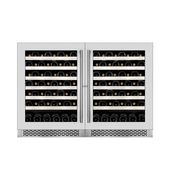 Wine Cell'R WC54SZSV1-2 48" Dual Zone Temperature Wine Cabinet - 108 Bottles