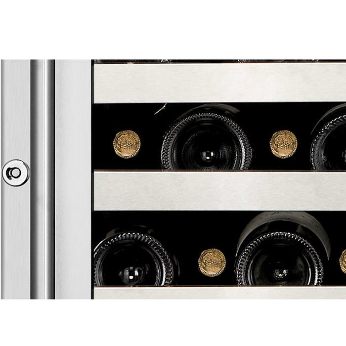 Wine Cell'R WC54SZSV1-2 48" Dual Zone Temperature Wine Cabinet - 108 Bottles