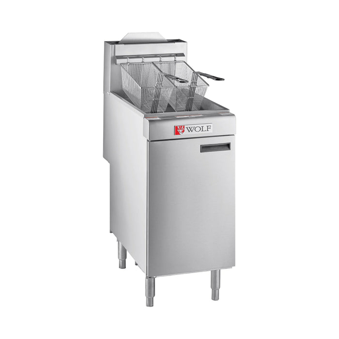 Wolf WF300 35-40 Lb. Gas Floor Commercial Deep Fryer - 90,000 BTU