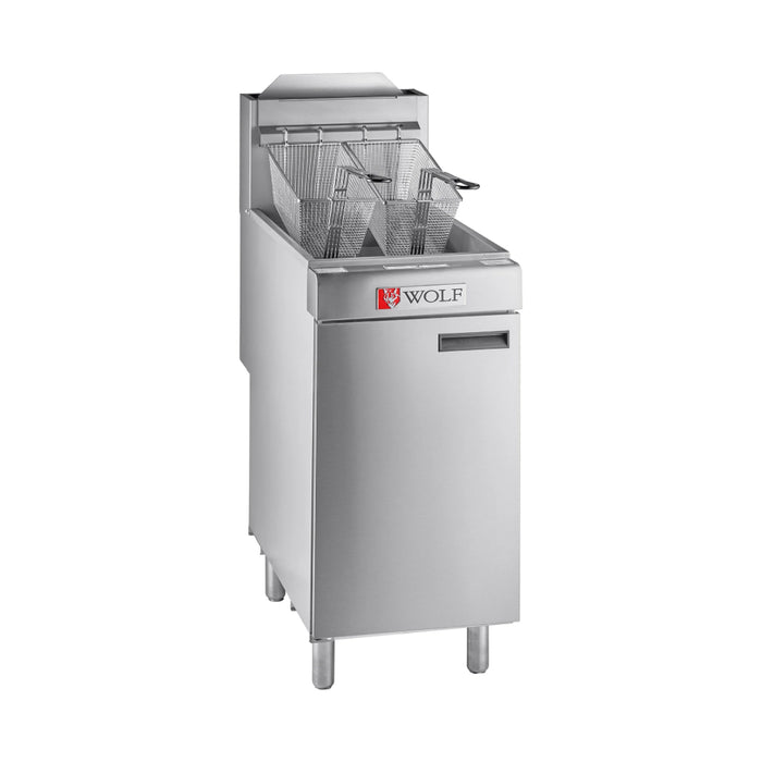 Wolf WF400 45-50 Lb. Gas Floor Commercial Deep Fryer - 120,000 BTU