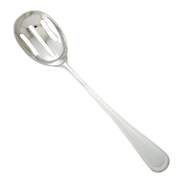 Winco 0030-24 11.5" Shangarila Stainless Steel Slotted Serving Spoon