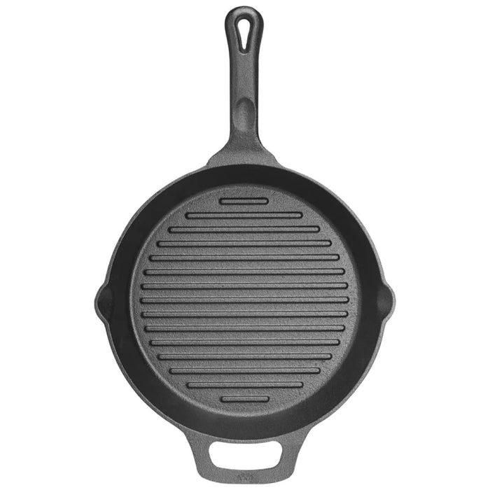 Winco CAGP-10R 10.25" Round FireIron Cast Iron Grill Pan