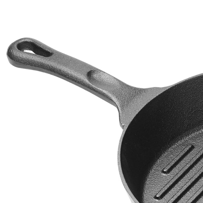 Winco CAGP-10R 10.25" Round FireIron Cast Iron Grill Pan
