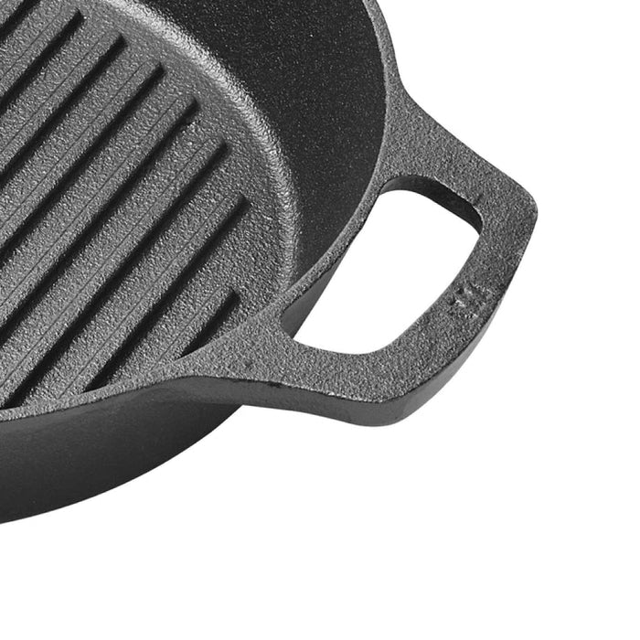 Winco CAGP-10R 10.25" Round FireIron Cast Iron Grill Pan