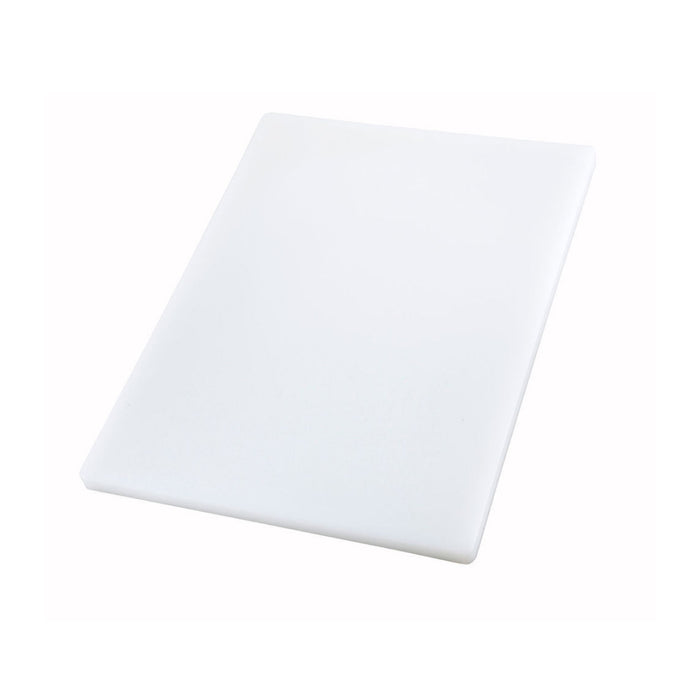 Winco CBXH-1218 12" x 18" x 1" Rectangular Cutting Board - White