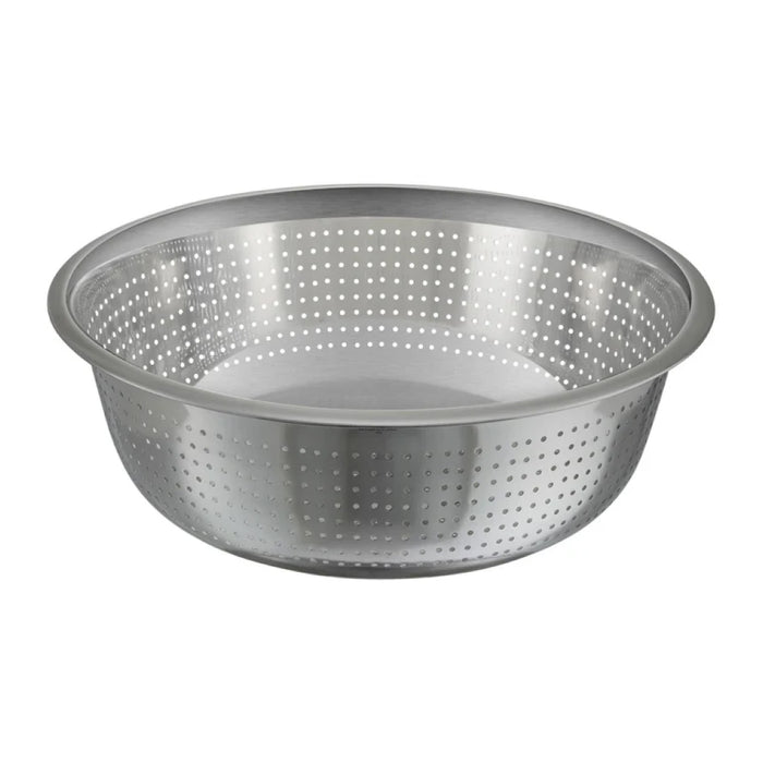 Winco CCOD-15S 15" Stainless Steel Chinese Style Colander with Fine Drain Holes & No Base
