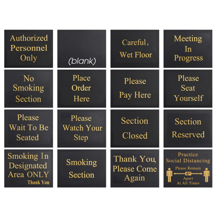 Winco HTS-60K 60" Hostess Sign with 16 Message Variations