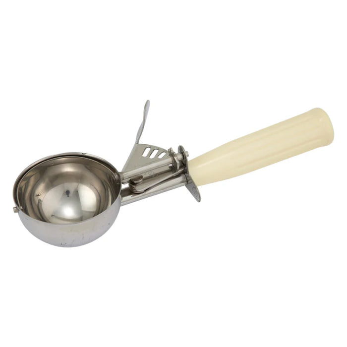 Winco ICD-10 3.75 Oz. Stainless Steel Ice Cream Scoop with Plastic Handle