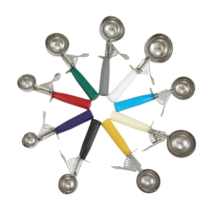 Winco ICD-6 4.6 Oz. Stainless Steel Ice Cream Scoop with Plastic Handle