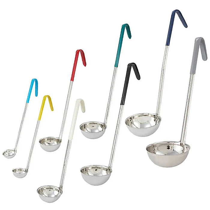 Winco LDC-1 1 Oz. One-Piece Stainless Steel Ladle with Color-Coded Handle - Yellow