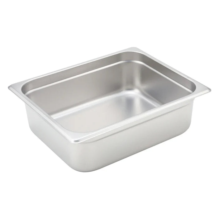 Winco SPJH-204 4" 22 Gauge Anti-Jam Half Size Steam Table Pan / Hotel Pan