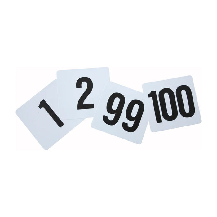 Winco TBN-100 Double-Sided Plastic Table Numbers, Set 1 - 100